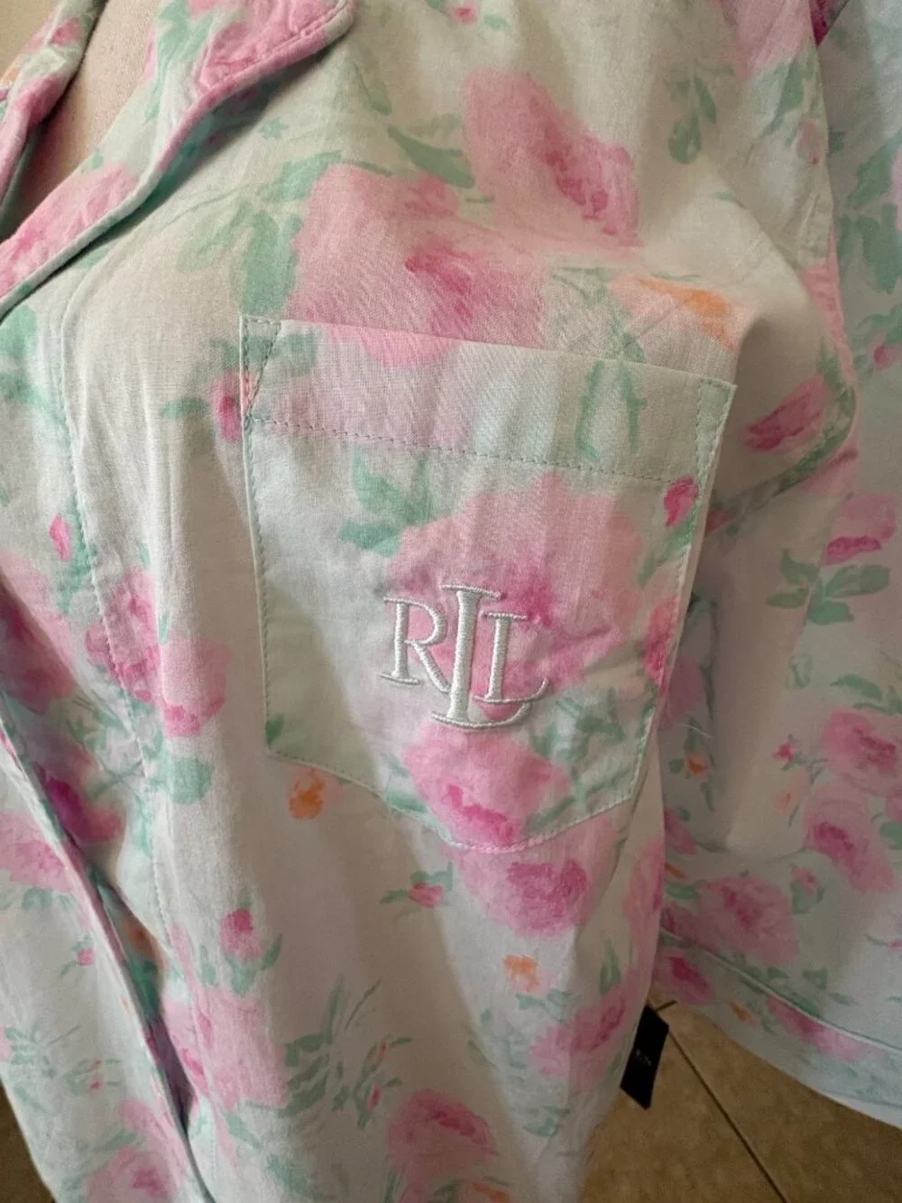 Ralph Lauren Women's Summer Floral Pajama Set 100% Cotton Brand New With Tags XL - Picture 4 of 7